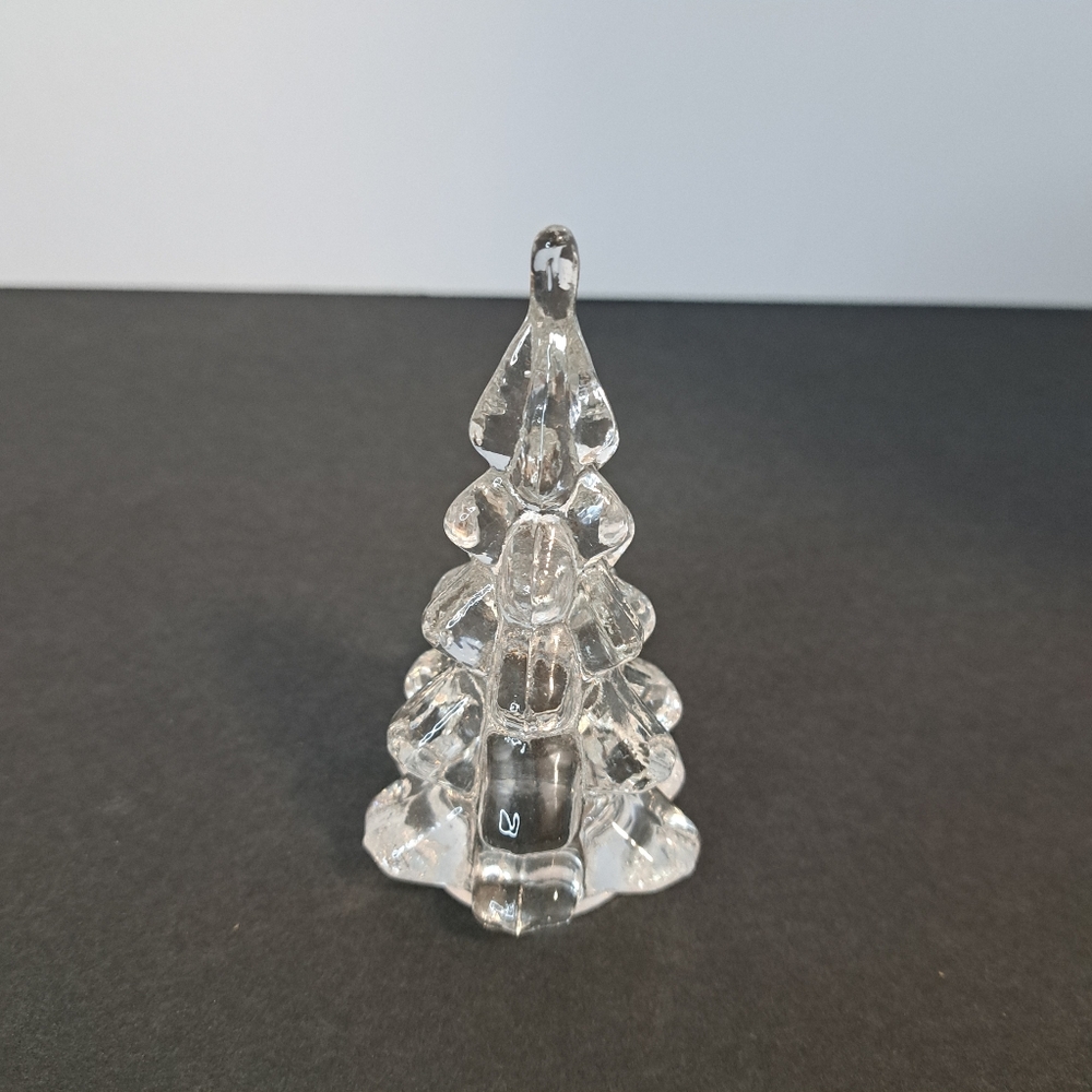 Vintage Biedermann & Sons Glass Christmas Tree Candle Holder Figurine - Picture 6 of 6